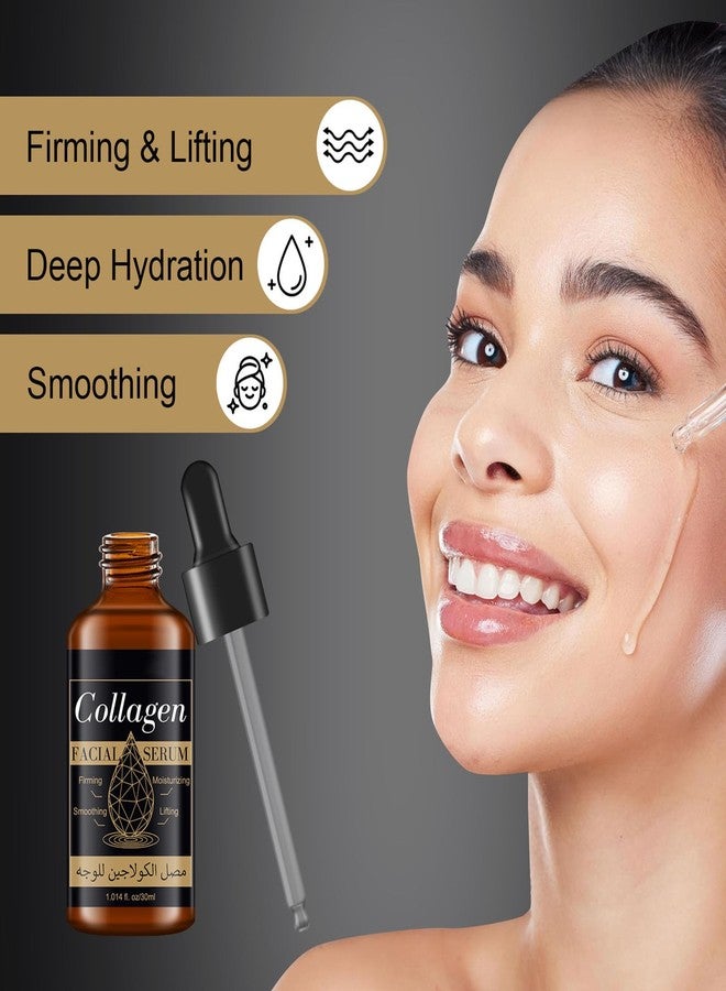 Grospe 2PC Collagen Serum for Face for Women, Collagen Face Essence for Firming Lifting Moisturizing Smoothing, Day-Night Anti-Aging Serum for Wrinkles, Fine Lines and Dryness 1.014 Fl Oz *2 - Image 3
